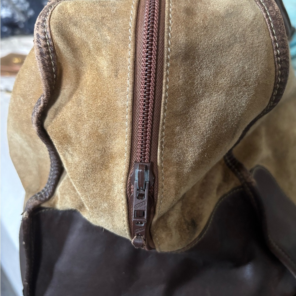 Loewe Vintage Amazona 44 Suede Weekender Bag –Tan/Brown Collector’s Travel Piece - Picture 7 of 14